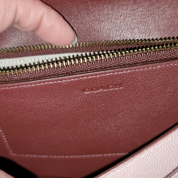 Coach Grained Leather Clutch w/ Snakeskin Detail, Pink *cross posted* - Picture 3 of 6